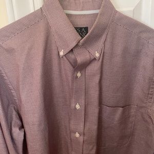 Joseph Bank check men’s dress shirt medium